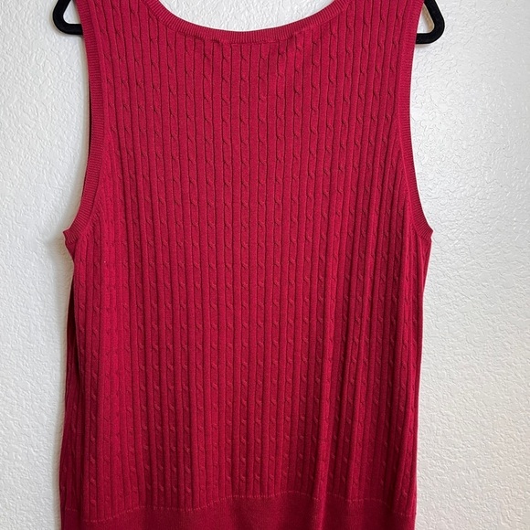 Lane Bryant Women's Red Sweater Tank sz 18 / 20 - Picture 2 of 4